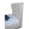 thumbnail image 5 of Manhattan Comfort Lola Fabric Upholstered Full Size Bed Frame in Ivory, 5 of 8