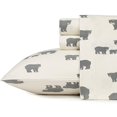 thumbnail image 1 of Eddie Bauer Bear Family Flannel Sheet Set, King, Gray, 1 of 5