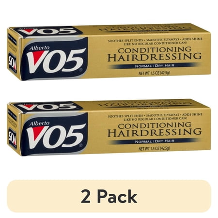 (2 pack) Alberto VO5 Conditioning Hairdressing for Normal and Dry Hair 1.5 Oz | Hair Conditioner for Dry Hair | Alcohol and Sulfate Free Hair Conditioner | Moisturizing Conditioner | Split End Repair