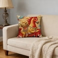 thumbnail image 1 of Uuiauoio Chinese Happy Lunar New Year Spring Festival Throw Pillow Cover, 18 x 18 Inch Year of The Horse Holiday Cushion Case Decoration for Sofa Couch Home Decor, 1 of 6