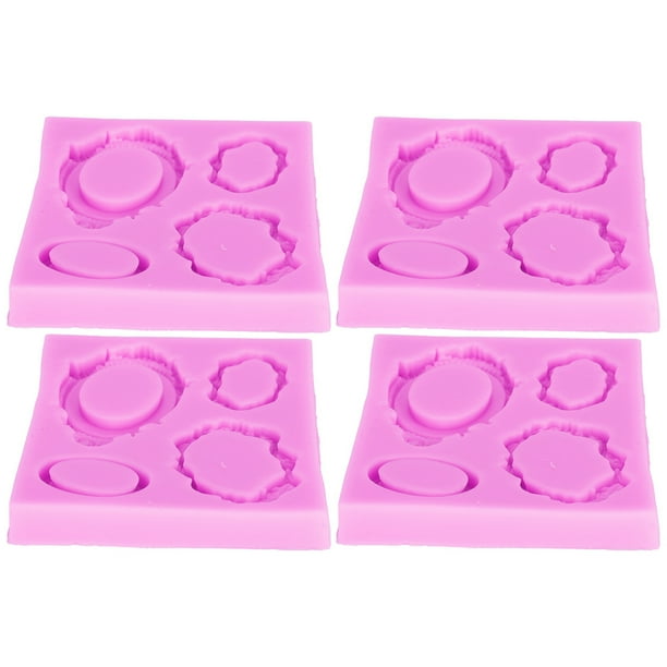 Molde de silicona para marcos, 4 piezas, molde de silicona para marcos de fotos, molde de silicona para pasteles, uso práctico