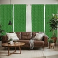 thumbnail image 2 of Ambesonne Irish Window Curtains, Kiss Me I'm Irish Humor, Each 28" W x 63" L, Lime Green Green, 2 of 5