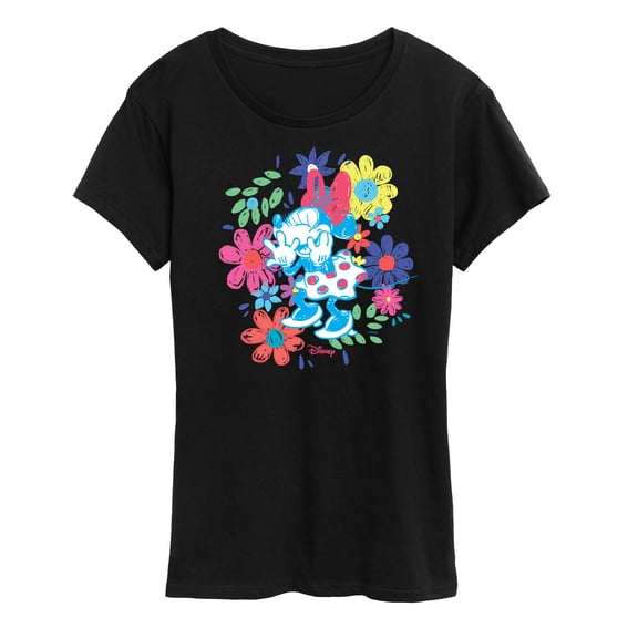 Disney - Minnie Flowers - Women's Short Sleeve Graphic T-Shirt
