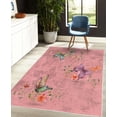 thumbnail image 4 of Butterfly Decorative Rug, Springtime Flying Moths on Vintage Style Background Wings Transformation, Quality Carpet for Bedroom Dorm and Living Room, 6 Sizes, Pale Pink, by Ambesonne, 4 of 4