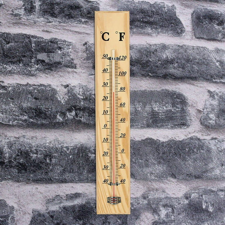 Wood Wall Hang Thermometer Indoor Outdoor Logger Meter Garden House Garage  Garden Breeding Temperature Controller - AliExpress