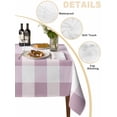 thumbnail image 3 of Pink Plaid Tablecloth Square Table Cloth 54x54,Waterproof Outdoor Table Cloth Covers Decorative Table Protector,Spring Summer Farmhouse Buffalo Checkered Washable Kitchen Party Dinning Table Cover, 3 of 8