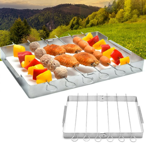 Bbq hot sale skewer rack