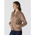 thumbnail image 2 of Carhartt Women's Tencel Fiber Series Loose Fit Full-Zip Sweatshirt, Soft Sepia, 2X, 106837, 2 of 6