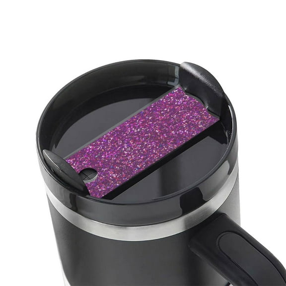 Hirioo Colourful Glitter for Stanley Cup Lid Nameplate Personalized Acrylic Nameplate Tumbler Lid Topper(30oz , 40oz)