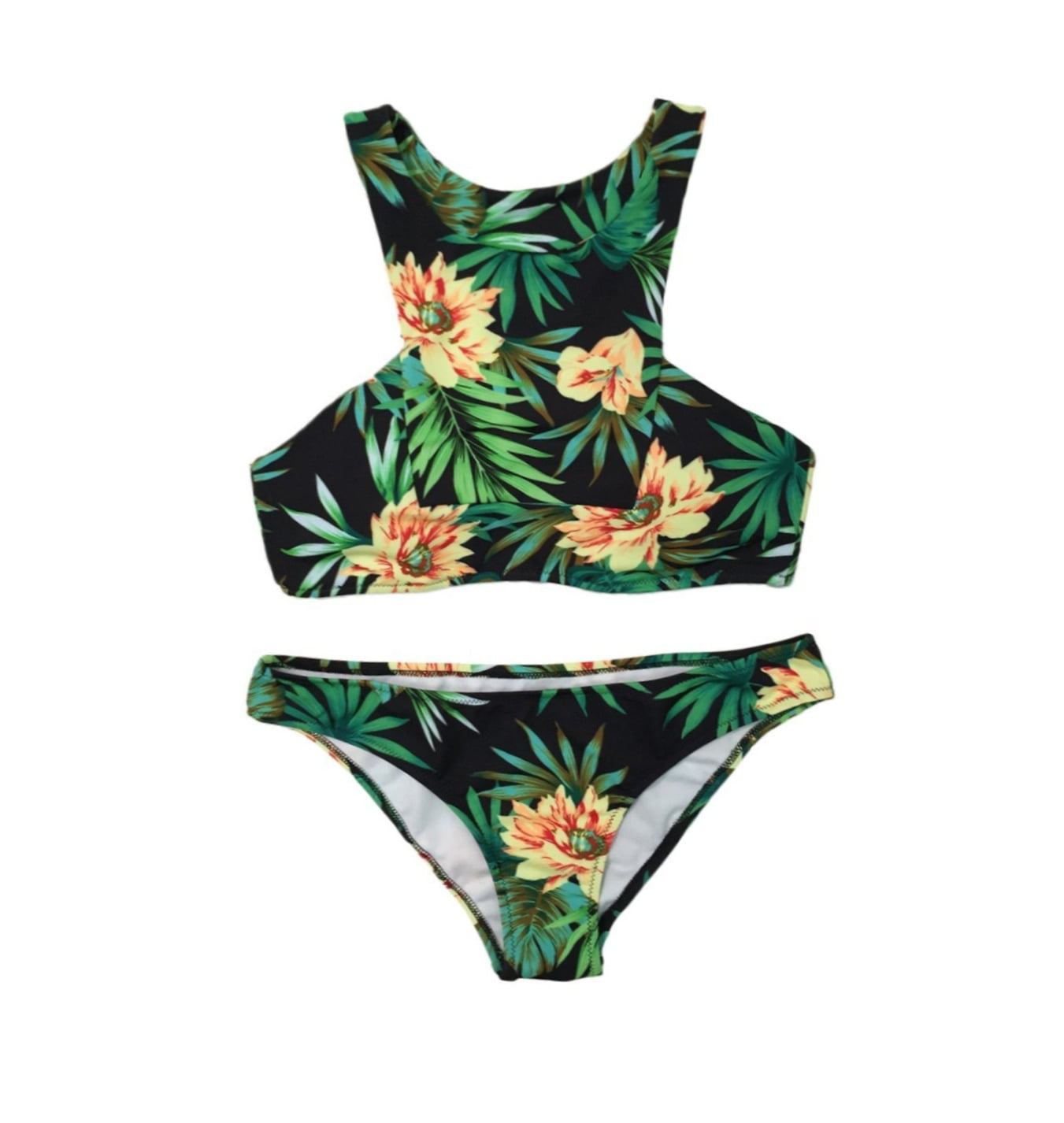 Cupshe - Womens Small Floral-Print Two Piece Swimwear S - Walmart.com ...