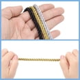 thumbnail image 5 of Uxcell Twisted Cord Trim 11 Yard 0.08 inch 3-Ply Twine Braided Rope Shiny Thread String for Craft Gift Bag Curtain Black, 5 of 7