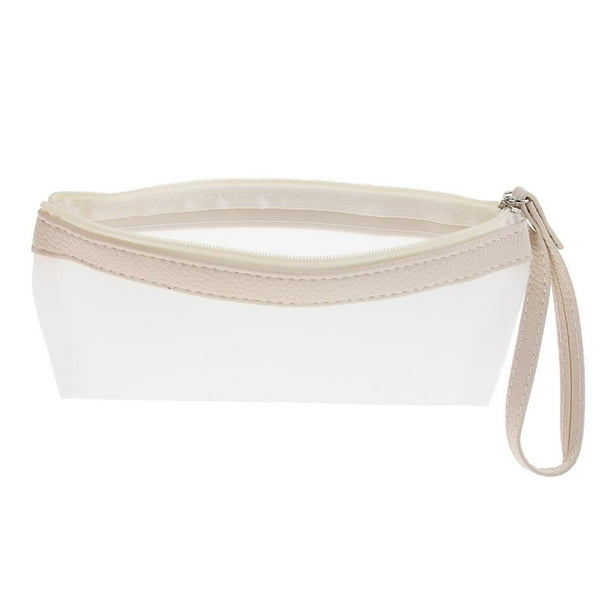 Bolígrafo Estuche de Almacenamiento Gran Capacidad Bolígrafo Totes Bolsa Bolsa de Cremallera - Beige