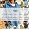 thumbnail image 6 of Hoodies for Women Drawstring 3/4 Sleeve Denim Loose Hooded Sports Sweatshirt,Blue,XXL, 6 of 6