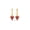 Rose, variant on Pure Elegance 14K Yellow Gold Over 925 Silver Round Cut Ruby Birthstone Rhombus Shape Drop Dangle Earrings for Women