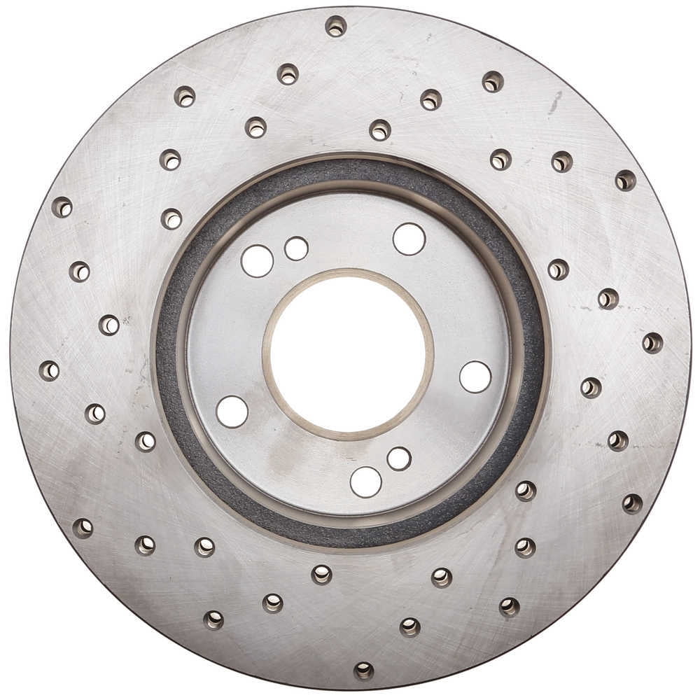 StopTech 128.42046L Sport Cross-Drilled Disc Brake Rotors, European style brake pad compounds