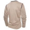 thumbnail image 5 of Resicozy Men's Henley Shirts Long Sleeve T-Shirts Casual Fashion Pullover Shirt Soft Stretch Basic Tees Fall Tops Khaki S, 5 of 7