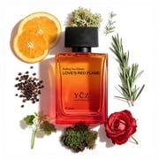 YCZ Love's Red Flame Men's Cologne, Passionate Vanilla & Musk Eau De Parfum, Warm & Spicy Fragrance for Date Night, 1.7 fl oz
