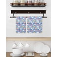 thumbnail image 3 of Easter Bunny Eggs Kitchen Dish Towels for Drying Dishes Set of 4, Spring Leaves Daisy Flowers Blue Plaid Waffle Weave Microfiber Hand Tea Bathroom Towels Quick Dry & Absorbent Towel 15.7x23.6, 3 of 7