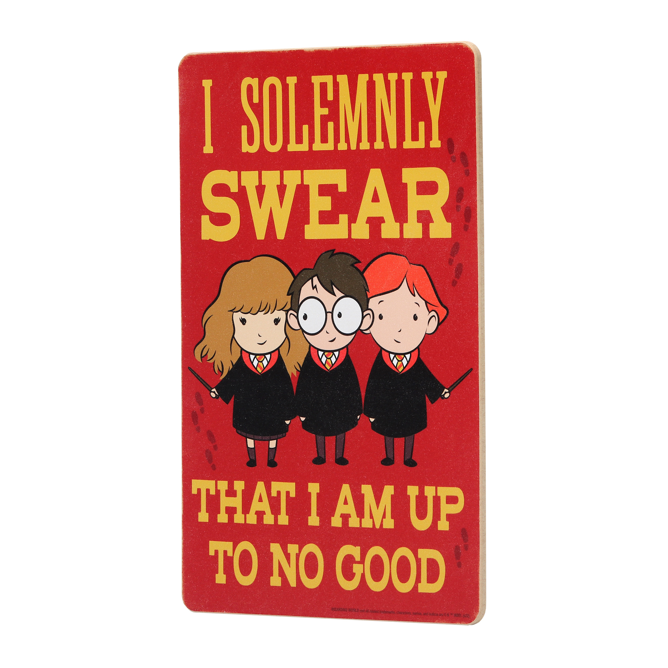 Harry Potter I Solemnly Swear Wood Wall Decor - Fun Harry Potter Sign for Kids' Bedroom or Play Room