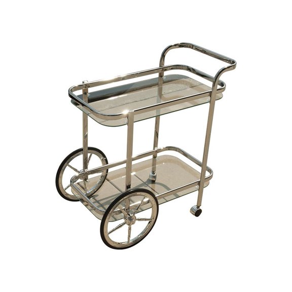 Modern Rolling Bar Cart Serving Trolley