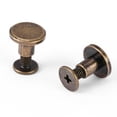 thumbnail image 3 of Garosa 20pcs Flat Head Copper Brass Screws Nuts Nails Rivets Leather Cap Accessory, Brass Rivets, Copper Rivets, 3 of 5