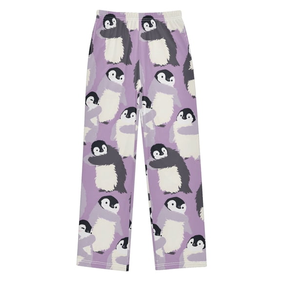 Purple Penguin Pajama Pants Soft Lightweight Lounge Pants Bottoms Sleep Pants Warm Comfy