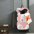 thumbnail image 5 of RMDQTR Durable Large Laundry Backpack with Drawstring Closure Ideal for Laundry Trips,Travel&Camping Happy White Cat Face, 5 of 7