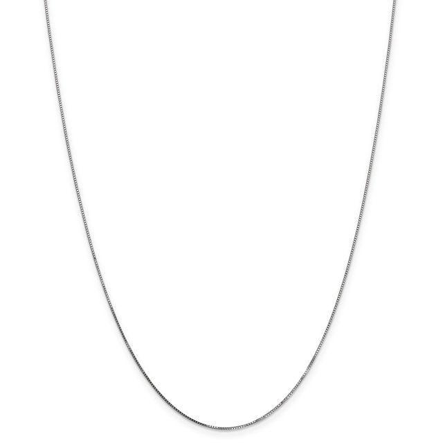 Leslie's 14K White Gold .8 mm Box Chain (Weight: 2.12 Grams, Length: 18 Inches)