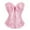 Pink, variant on FYEGRE Corset Tops for Women, Women's Fashion Corset Top Lace Up Satin Overbust Boned Bustier Bridal Lingerie Bodyshaper Gothic Bodysuit Blue M