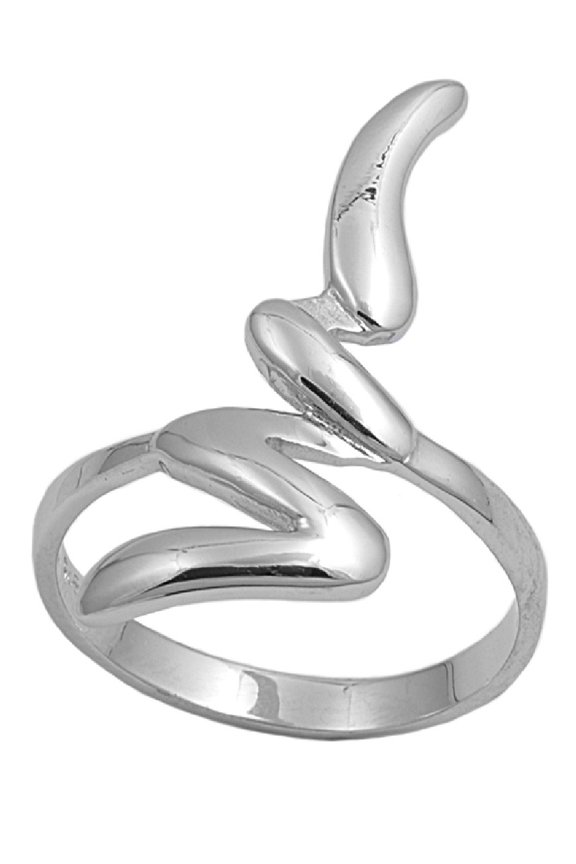 925 Sterling Silver Zig Zag Art Ring Size 7