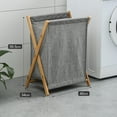 thumbnail image 4 of Rongfmy Folding Dirty Clothes Laundry Storage Daily Grey 40x34x56.5cm, 4 of 8