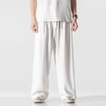thumbnail image 5 of Mens Casual Baggy Pants Elastic Waist Loose Soft Trousers Solid Color Straight, 5 of 11