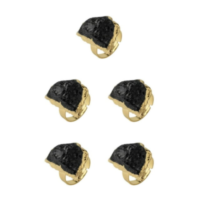VONKY Embrace Individuality Exquisite Irregular Stackable Open Finger Ring And Are Heituomalin 5Set
