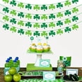thumbnail image 6 of Coolmade 4 Pcs Shamrock Garland Clover Wreath Banner, St. Patrick's Day Garden Banner Decoration, 6 of 7