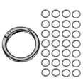 thumbnail image 1 of Uxcell 30 Pcs Trigger Spring O Rings, 0.8 Inch Round Snap Clip Small Welded Multi-Purpose Zinc Alloy Rings, Grey, 1 of 6