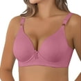 thumbnail image 3 of ManxiVoo Non Underwire Support Bra 3 Piece Set Plus Size Minimizer Anti Sag Comfort Fit for Daily Use L Size Navy, 3 of 6