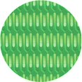 thumbnail image 1 of Ahgly Company Machine Washable Indoor Round Transitional Neon Green Area Rugs, 4' Round, 1 of 7