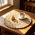 thumbnail image 6 of RYDCOT Round Corn Husk Placemats, Boho Woven Rattan Table Mats, Farmhouse Wicker Spring Plate Chargers for Wedding, Party, Christmas, Events (1 Pcs), 6 of 6