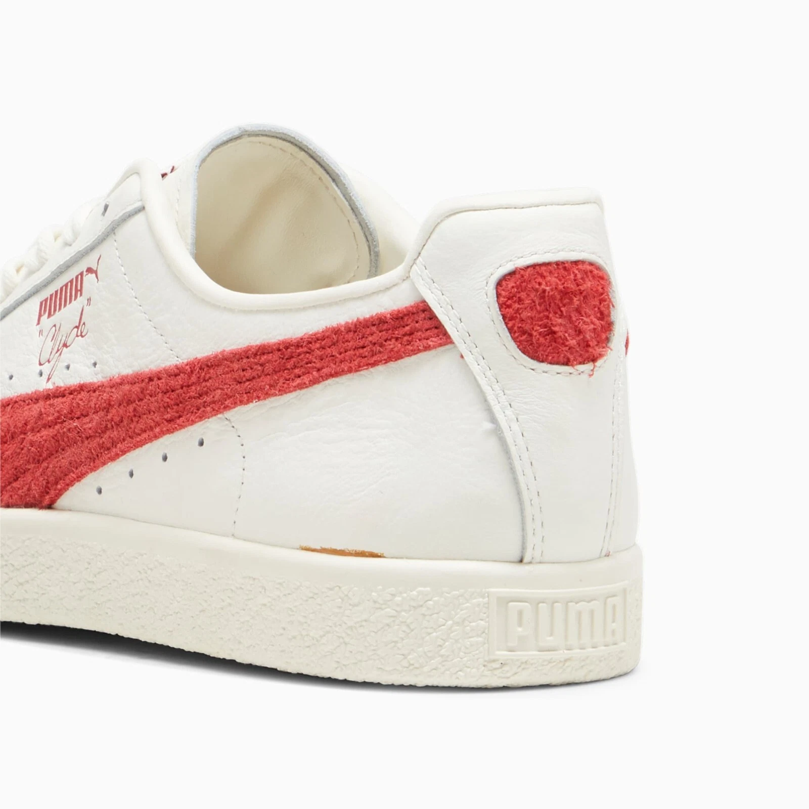 ◆PUMA◆ The Never One III Clyde Warm White White 39648901 3 Puma Clyde Neverworn III Sneakers Shoe Warm White/Club Red