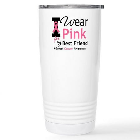 

CafePress - I Wear Pink Best Friend Stainless Steel Travel Mug - Insulated Stainless Steel Travel Tumbler 20 oz.