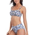 thumbnail image 3 of Womens Leopard Two Piece Bikini Sets Bathing Suits Bandeau Swimsuits, 3 of 7