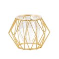 thumbnail image 1 of Hexagonal Gold Iron Flower Stand, Hydroponic Container, Glass Vase Decoration, Home Desktop Decoration, Plant Flower Arrangement Container, 1 of 8