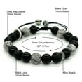 thumbnail image 2 of ARTSY Crafts Macrame Shamballa Wrapped Bracelet, Natural Gemstone Bracelets for Men - 10mm Grey Map, 2 of 8