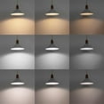 thumbnail image 5 of FSLiving Stepless Dimming & Color Changing H-Type Track Lighting Pendant Restaurant White Socket Industrial Shade Iron Cone Shape, Halo Track Mounted for Kitchen Island, 3 Lights,(Walnut Wood), 5 of 9
