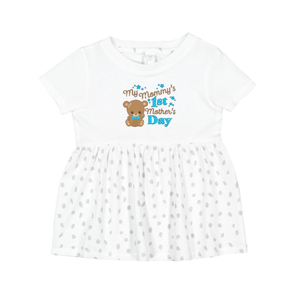 Inktastic Mommys 1st Mothers Day-cute Baby Bear Girls Baby Dress