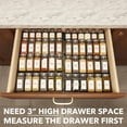 thumbnail image 2 of SpaceAid Bamboo Spice Drawer Organizer, Expandable, from 12" to 23" Wide (Need 3" Deep Drawer, Jars Not Included), Black, 2 of 7