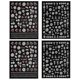 thumbnail image 1 of 5d self-adhesive floral nail art decals floral nails manicure for women girls, 4 sheets, 8*6cm, 1 of 5