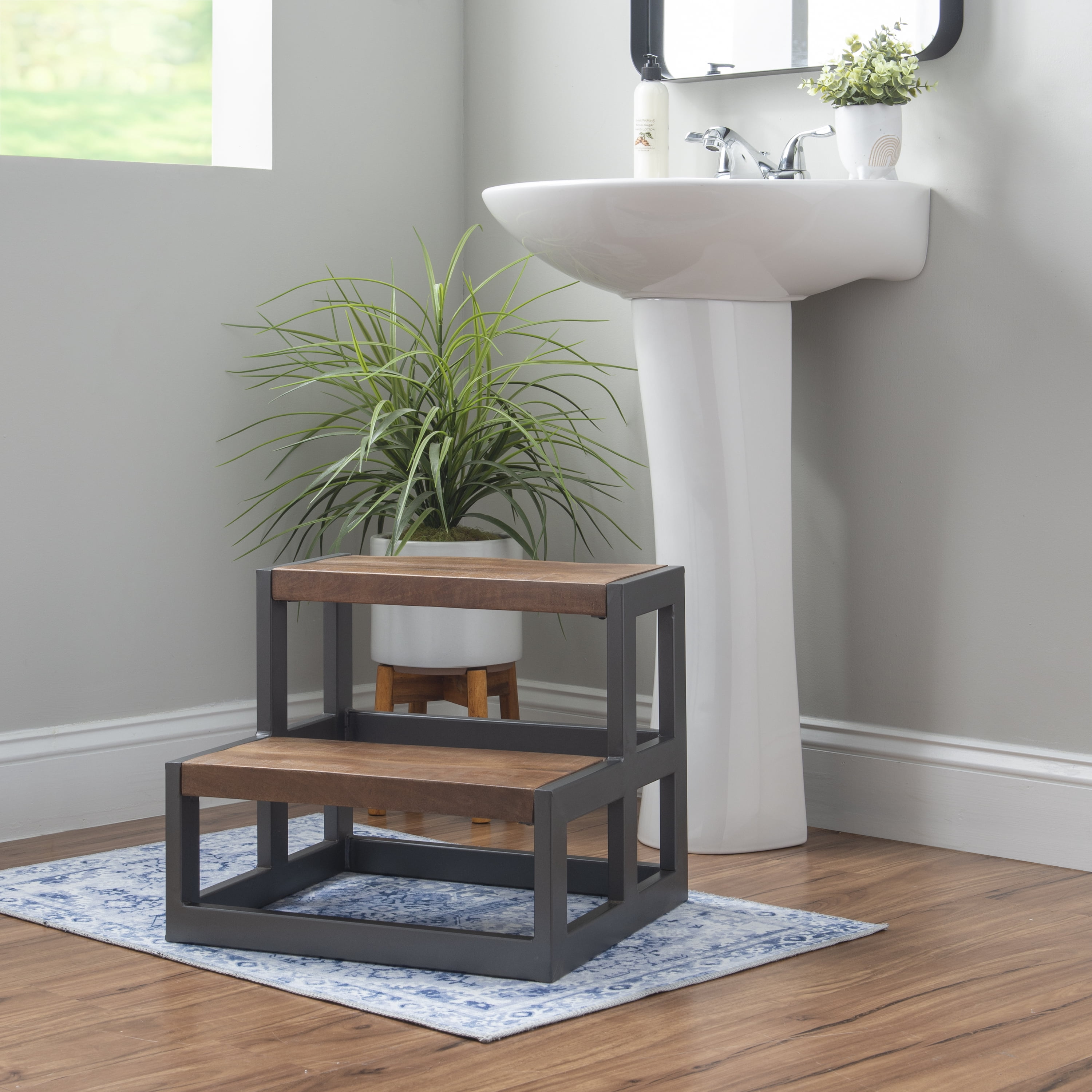 Quinn 2-Step Bed Steps, Gunmetal
