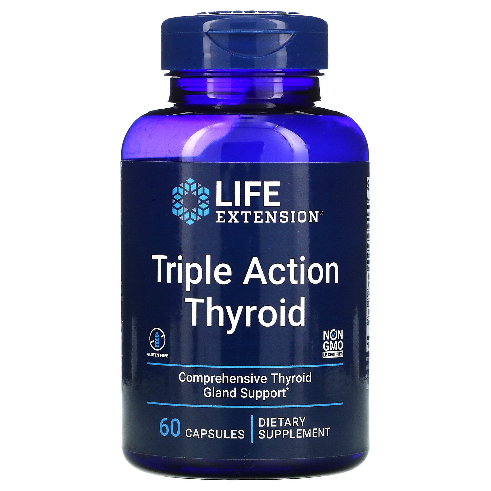 Life Extension Triple Action Thyroid 60 Vegetarian Capsules