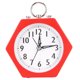 thumbnail image 1 of Reloj despertador silencioso con pilas, caja de metal decorativa, reloj pequeño de escritorio para mesita de noche, color rojo, 1 of 5